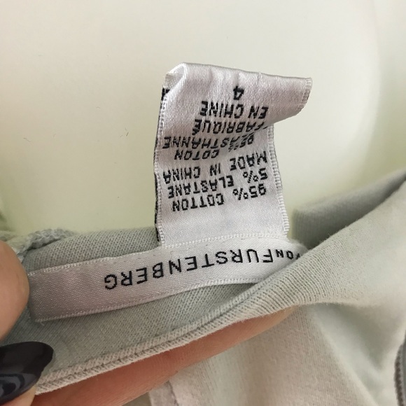 Diane Von Furstenberg Cream Zip Back Mini Dress - Picture 5 of 5